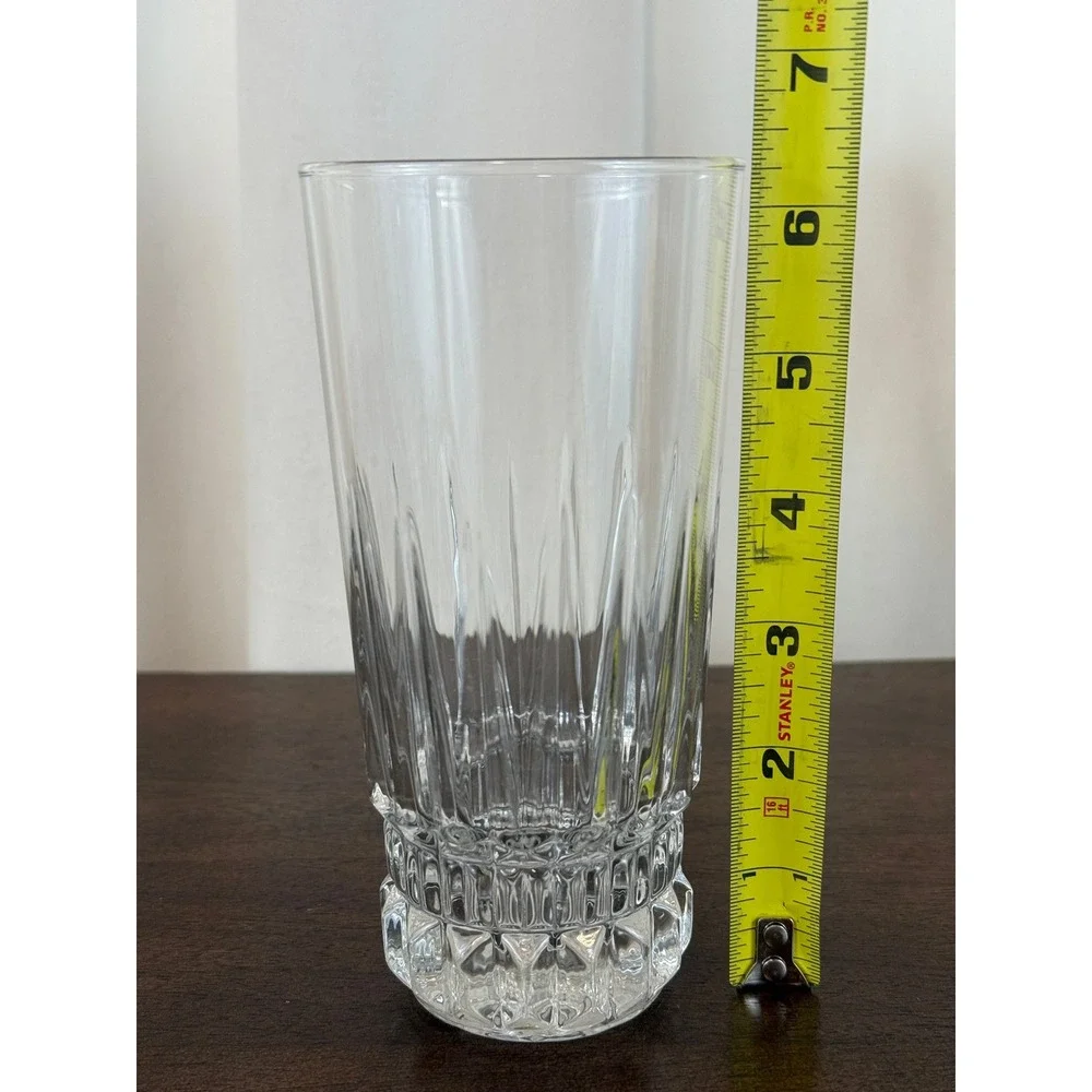 VTG Set of TWO Fostoria Heritage Clear Highball Glasses 6.5